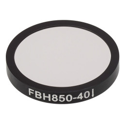 FBH850-40 - Полосовой фильтр, Ø25 мм, центральная длина волны 850 нм, ширина полосы пропускания 40 нм, Thorlabs