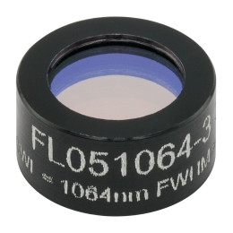 FL051064-3 - Фильтр для работы с Nd:YAG лазером, Ø1/2", центральная длина волны 1064 ± 0.6 нм, ширина полосы пропускания 3 ± 0.6 нм, Thorlabs