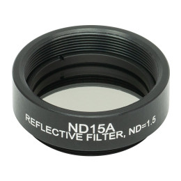 ND15A - Отражающий нейтральный светофильтр, Ø25 мм, резьба на оправе: SM1, оптическая плотность: 1.5, Thorlabs
