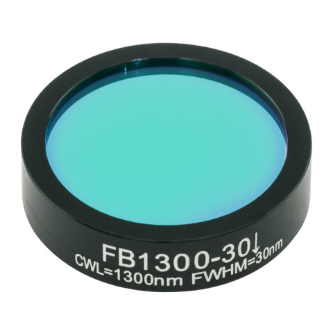 FB1300-30 - Полосовой фильтр, Ø1", центральная длина волны 1300 ± 6 нм, ширина полосы пропускания 30 ± 6 нм, Thorlabs