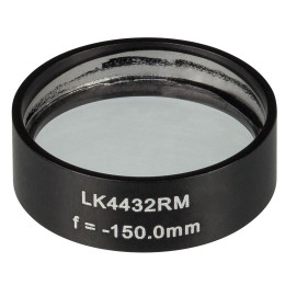 LK4432RM -  Плоско-вогнутая цилиндрическая круглая линза из кварцевого стекла в оправе, фокусное расстояние: -150 мм, Ø1", без покрытия, Thorlabs