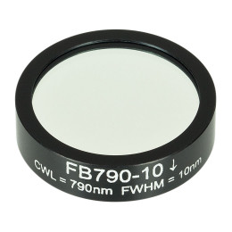 FB790-10 - Полосовой фильтр, Ø1", центральная длина волны 790 ± 2 нм, ширина полосы пропускания 10 ± 2 нм, Thorlabs