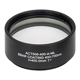 ACT508-400-A-ML - Ахроматический дублет, фокусное расстояние: 400 мм, Ø2", просветляющее покрытие: 400 - 700 нм, оправа с резьбой: SM2, Thorlabs