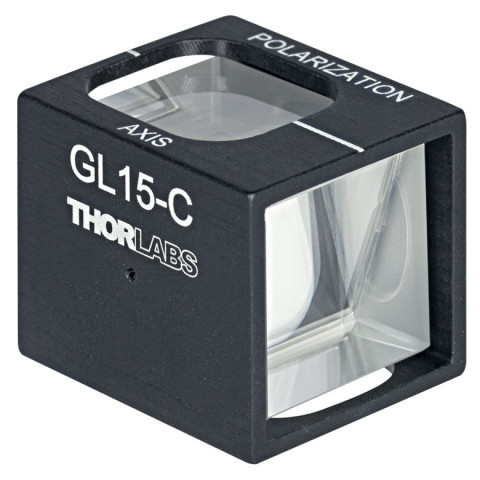 GL15-C - Поляризационная призма Глана для лазерного излучения высокой мощности, апертура: Ø15 мм, в оправе, просветляющее покрытие: 1050-1700 нм, Thorlabs