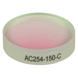 AC254-150-C - Ахроматический дублет, фокусное расстояние: 150.0 мм, Ø1", просветляющее покрытие: 1050 - 1700 нм, Thorlabs