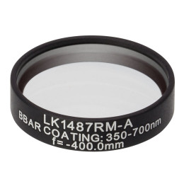 LK1487RM-A - N-BK7 плоско-вогнутая цилиндрическая круглая линза в оправе, фокусное расстояние: -400 мм, Ø1", просветляющее покрытие: 350 - 700 нм, Thorlabs