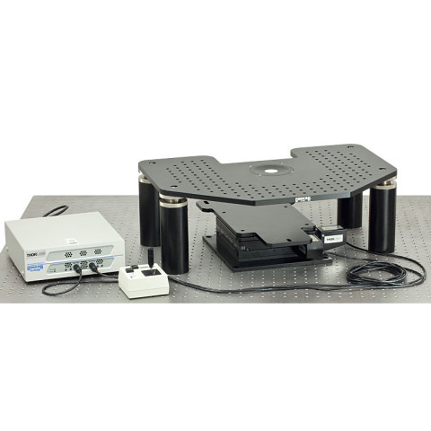 GM-AE - Платформа Gibraltar для микроскопов Zeiss Axio Examiner: моторизированная система позиционирования, верхняя плита алюминиевая, без плиты-основания, Thorlabs