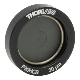 P30HCB - Точечная диафрагма в оправе Ø1/2", диаметр отверстия: 30 ± 2 мкм, материал: позолоченная медь, Thorlabs