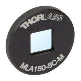 MLA150-5C-M - Массив микролинз в оправе Ø1", диапазон рабочих длин волн: 400 - 900 нм, хромированная маска, шаг 150 мкм, фокусное расстояние 5.2 мм, Thorlabs
