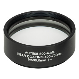 ACT508-500-A-ML - Ахроматический дублет, фокусное расстояние: 500 мм, Ø2", резьба на оправе: SM2 просветляющее покрытие: 400 - 700 нм, Thorlabs