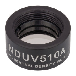 NDUV510A - Отражающий нейтральный светофильтр, UVFS, Ø1/2", резьба на оправе: SM05, оптическая плотность: 1.0, Thorlabs