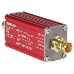 EF110 - Пассивный электрический фильтр низких частот, полоса пропускания: ≤1 кГц, 2 гнездовых BNC разъема, Thorlabs
