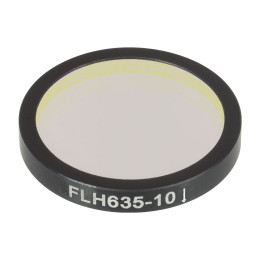 FLH635-10 - Полосовой фильтр, Ø25 мм, центральная длина волны 635 нм, ширина полосы пропускания 10 нм, Thorlabs