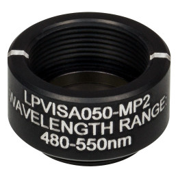 LPVISA050-MP2 - Линейный поляризатор, Ø12.5 мм, в оправе с резьбой SM05, рабочий диапазон: 480 - 550 нм, Thorlabs