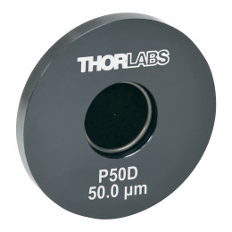 P50D - Прецизионная точечная диафрагма в оправе Ø1", диаметр отверстия: 50 ± 3 мкм, Thorlabs