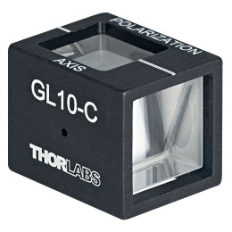 GL10-C - Поляризационная призма Глана для лазерного излучения высокой мощности, апертура: Ø10 мм, в оправе, просветляющее покрытие: 1050-1700 нм, Thorlabs