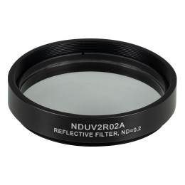 NDUV2R02A - Отражающий нейтральный светофильтр, UVFS, Ø50 мм, резьба на оправе: SM2, оптическая плотность: 0.2, Thorlabs