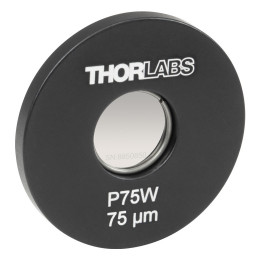 P75W - Точечная диафрагма в оправе Ø1", диаметр отверстия: 75 ± 3 мкм, Thorlabs