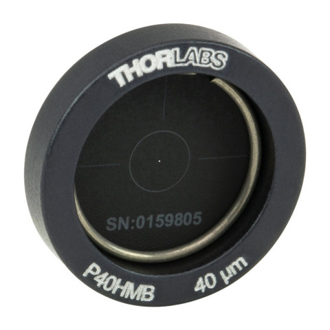 P40HMB - Точечная диафрагма в оправе Ø1/2", диаметр отверстия: 40 ± 3 мкм, материал: молибден, Thorlabs