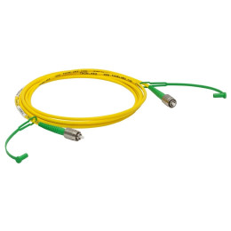 P3-980AR-2 - Соединительный оптоволоконный кабель, одномодовое оптоволокно, 2 м, диапазон рабочих длин волн: 980 - 1550 нм, FC/APC (с просветляющим покрытием) и FC/APC (без покрытия) разъем, Thorlabs