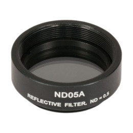 ND05A - Отражающий нейтральный светофильтр, Ø25 мм, резьба на оправе: SM1, оптическая плотность: 0.5, Thorlabs