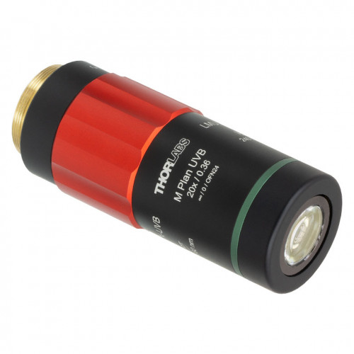 LMUL-20X-UVB - Фокусирующий объектив MicroSpot с длинным фокусным расстоянием, 20X, просветляющее покрытие: 240 - 360 нм, NA=0.36, Thorlabs
