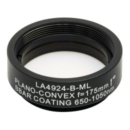 LA4924-B-ML - Плоско-выпуклая линза, диаметр: 1", материал: UVFS, оправа с резьбой: SM1, f = 175.0 мм, покрытие: 650 - 1050 нм, Thorlabs