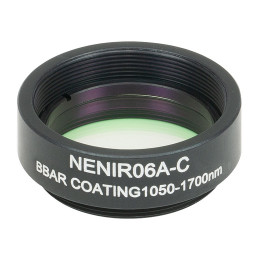 NENIR06A-C - Абсорбционный нейтральный светофильтр в оправе, Ø25 мм, резьба SM1, просветляющее покрытие: 1050-1700 нм, оптическая плотность: 0.6, Thorlabs