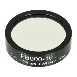 FB900-10 - Полосовой фильтр, Ø1", центральная длина волны 900 ± 2 нм, ширина полосы пропускания 10 ± 2 нм, Thorlabs