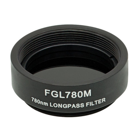FGL780M - Длинноволновый цветной светофильтр в оправе, Ø25 мм, резьба SM1, длина волны среза: 780 нм, Thorlabs
