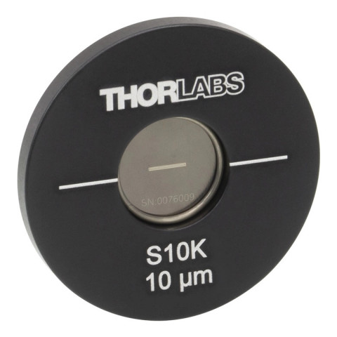 S10K - Оптическая щель в оправе Ø1", ширина: 10 ± 1 мкм, длина: 3 мм, Thorlabs