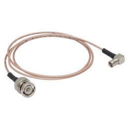 PAA236R - Коаксиальный кабель с SMB разъемом, BNC штекерный разъем и SMB гнездовой разъем под углом 90 градусов, длина: 36" (914 мм), Thorlabs