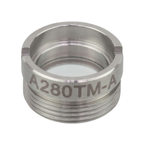 A280TM-A - Асферическая линза Rochester в оправе, f = 18.40 мм, NA = 0.15, просветляющее покрытие: 350-700 нм, Thorlabs