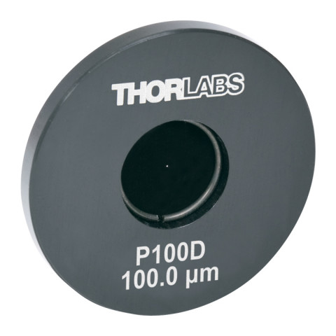 P100D - Прецизионная точечная диафрагма в оправе Ø1", диаметр отверстия: 100 ± 4 мкм, Thorlabs