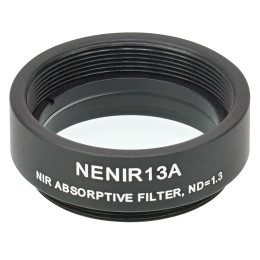 NENIR13A - Абсорбционный нейтральный светофильтр для работы в ближнем ИК диапазоне, Ø25 мм, резьба на оправе: SM1, оптическая плотность: 1.3, Thorlabs