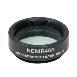 NENIR40A - Абсорбционный нейтральный светофильтр для работы в ближнем ИК диапазоне, Ø25 мм, резьба на оправе: SM1, оптическая плотность: 4.0, Thorlabs
