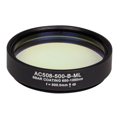 AC508-500-B-ML - Ахроматический дублет, f=500 мм, Ø2", резьба на оправе: SM2, просветляющее покрытие: 650-1050 нм, Thorlabs