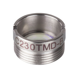 C230TMD-B - Асферическая линза Geltech в оправе, f = 4.51 мм, NA = 0.55, просветляющее покрытие: 600-1050 нм, Thorlabs