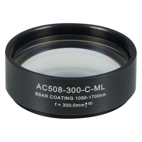 AC508-300-C-ML - Ахроматический дублет, f=300 мм, Ø2", резьба на оправе: SM2, просветляющее покрытие: 1050-1700 нм, Thorlabs