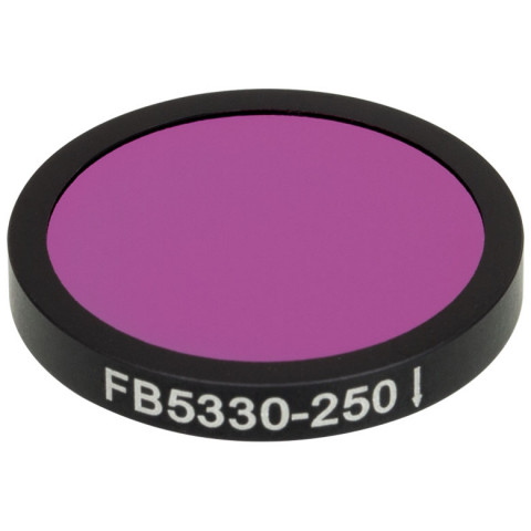 FB5330-250 - Полосовой ИК фильтр, Ø25 мм, центральная длина волны: 5.33 мкм, FWHM = 250 нм, Thorlabs