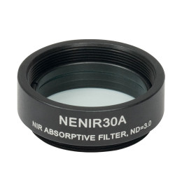 NENIR30A - Абсорбционный нейтральный светофильтр для работы в ближнем ИК диапазоне, Ø25 мм, резьба на оправе: SM1, оптическая плотность: 3.0, Thorlabs