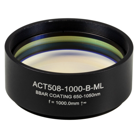 ACT508-1000-B-ML - Ахроматический дублет, фокусное расстояние: 1000 мм, Ø2", резьба на оправе: SM2, просветляющее покрытие: 650 - 1050 нм, Thorlabs