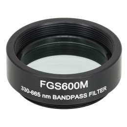 FGS600M - Цветной светофильтр, Ø25 мм, резьба на оправе: SM1, материал KG5, полоса пропускания: 330 - 665 нм, Thorlabs