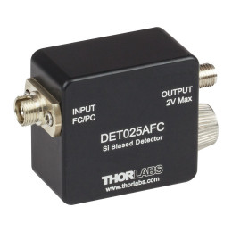 DET025AFC - Si фотодетектор с FC/PC разъемом, ширина полосы пропускания: 2 ГГц, рабочий спектральный диапазон: 400 - 1100 нм, крепления: 8-32, Thorlabs