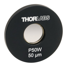 P50W - Прецизионная точечная диафрагма в оправе Ø1", диаметр отверстия: 50 ± 3 мкм, материал: вольфрам, Thorlabs