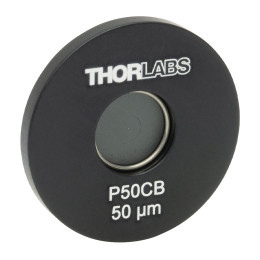 P50CB - Точечная диафрагма в оправе Ø1", диаметр отверстия: 50 ± 3 мкм, материал: позолоченная медь, Thorlabs