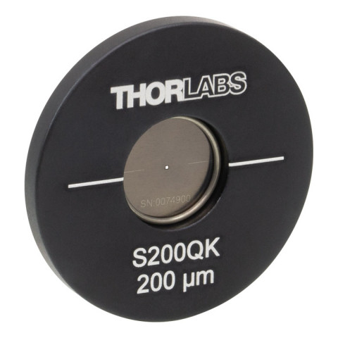 S200QK - Точечная диафрагма в оправе Ø1, квадратное отверстие: 200 ± 6 мкм, нержавеющая сталь, Thorlabs