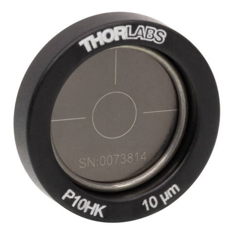 P10HK - Точечная диафрагма в оправе Ø1/2" (12.7 мм), диаметр отверстия: 10 ± 1 мкм, Thorlabs