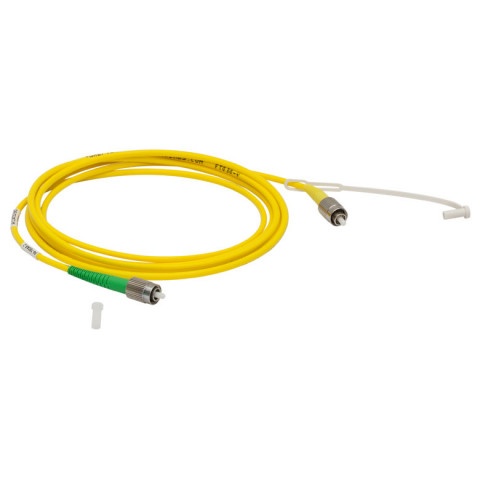 P4-780AR-2 - Соединительный оптоволоконный кабель, одномодовое оптоволокно, 2 м, диапазон рабочих длин волн: 780 - 970 нм, FC/APC (с просветляющим покрытием) и FC/PC (без покрытия) разъем, Thorlabs