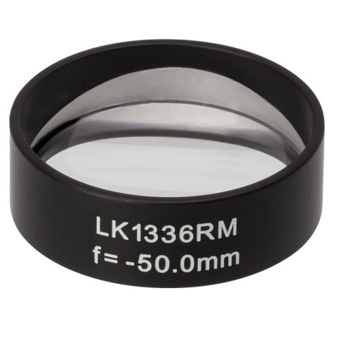 LK1336RM - N-BK7 плоско-вогнутая цилиндрическая круглая линза в оправе, фокусное расстояние: -50 мм, Ø1", без покрытия, Thorlabs